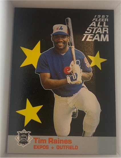 1987 Fleer #12 Tim Raines Fleer All Star Team — front