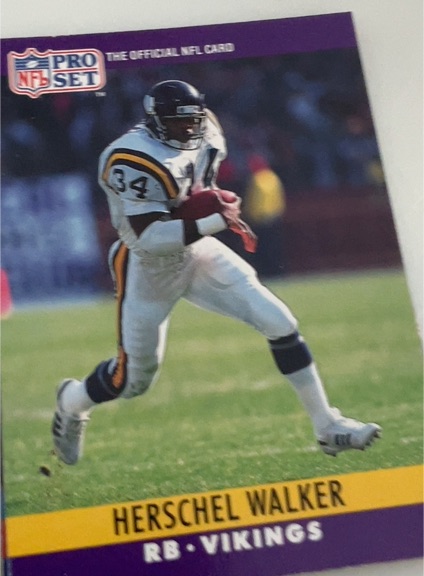 1990 Pro Set #197 Herschel Walker — front