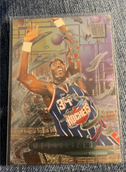 1996-97 Fleer Metal Metallized #227 Hakeem Olajuwon — front
