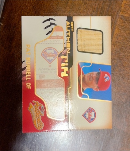 2002 Fleer Authentix #JA-PB Pat Burrell — front