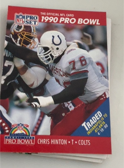 1990 Pro Set #343 Chris Hinton — front