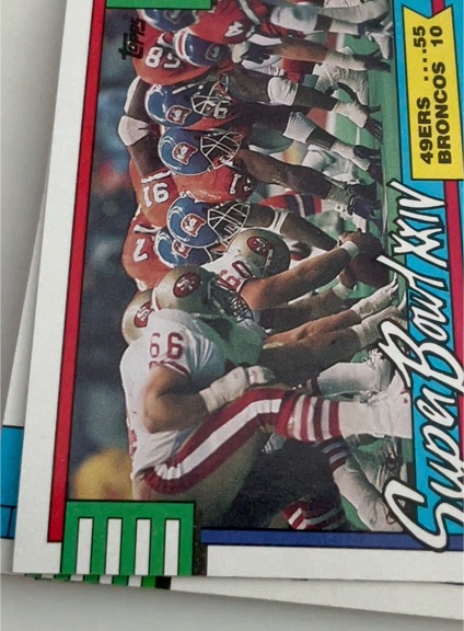 1990 Topps #5 Super Bowl XXIV San Francisco 49ers / Denver Broncos — front