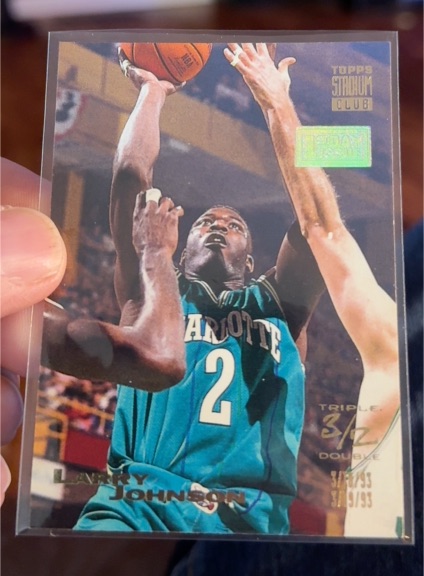1993-94 Topps Stadium Club #6 Larry Johnson — front