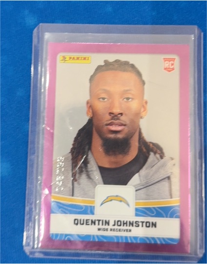 2023 Panini NFL Sticker #295 Quentin Johnston — front
