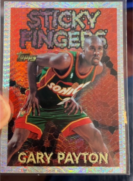 1996-97 Topps Season's Best Sticky Fingers #16 Gary Payton — front