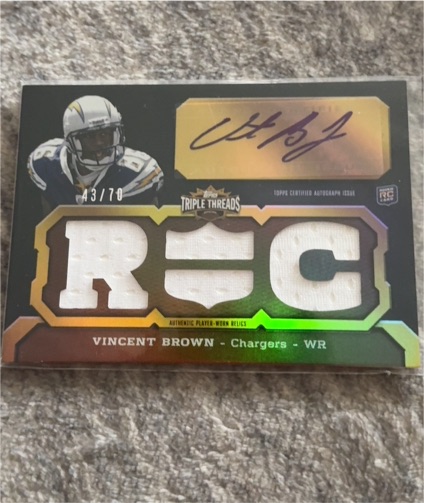 2011 Topps Triple Threads #103 Vincent Brown — front