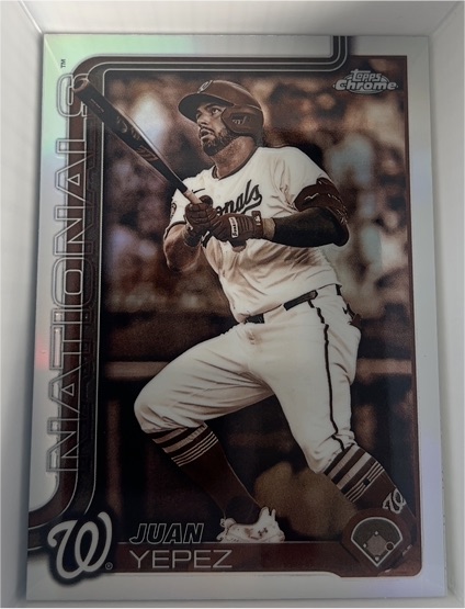 2025 Topps Chrome Sepia #NATIONALS Juan Yepez — front