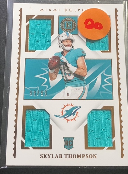 2022 Panini Encased Rookie Quad Patch #RQM-19 Skylar Thompson — front
