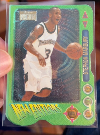 1996-97 Skybox Premium New Editions #8 Stephon Marbury Rookie — front
