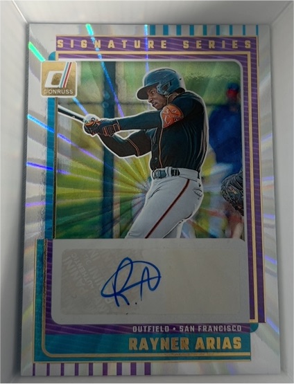 2025 Donruss Signature Series #SG-RAS Rayner Arias — front
