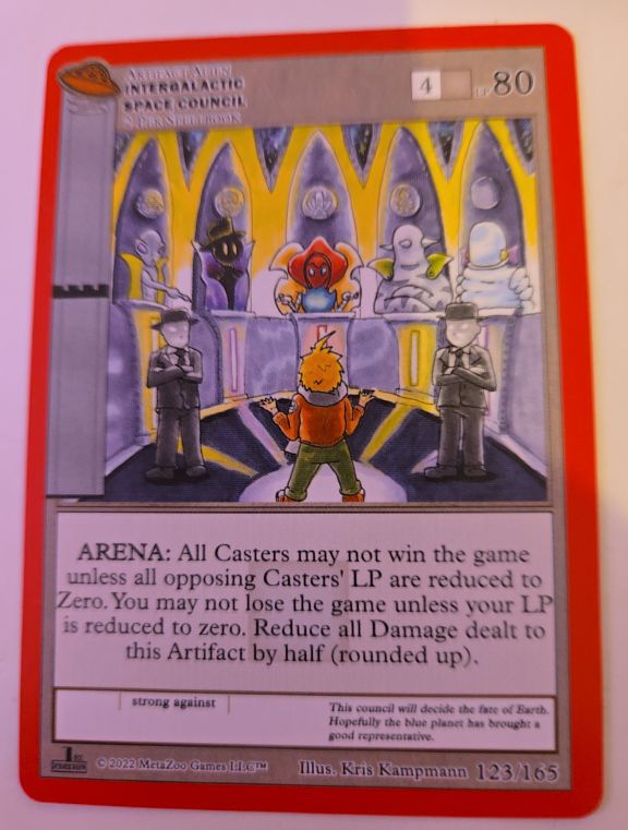 2022 MetaZoo UFO 1st Edition Intergalactic Space Council #123 — front