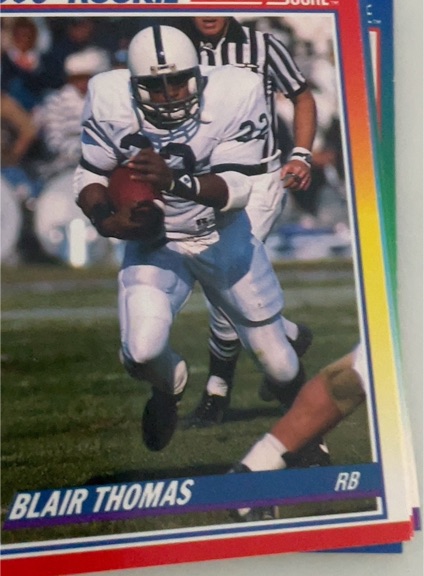1990 Score #300 Blair Thomas — front