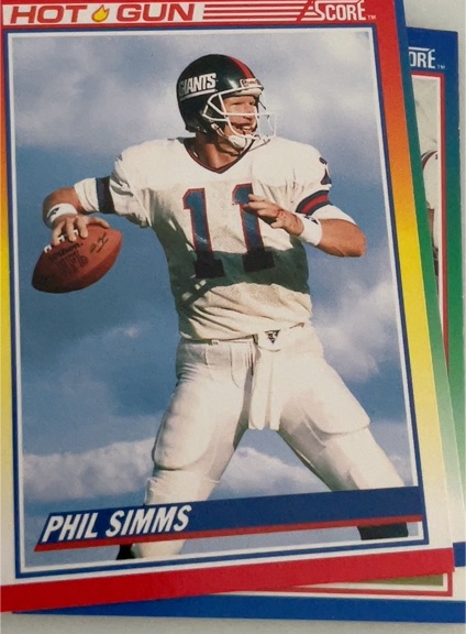 1990 Score #314 Phil Simms Hot Gun — front