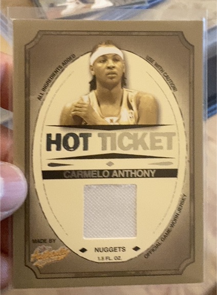 2004 Fleer Authentix Hot Ticket #HT-CA Carmelo Anthony — front