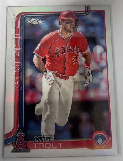2025 Topps Chrome #100 Mike Trout — front