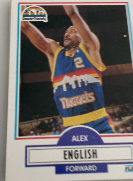 1990 Fleer #48 Alex English — front