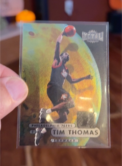 1997-98 Fleer Metal Universe #34 Tim Thomas — front