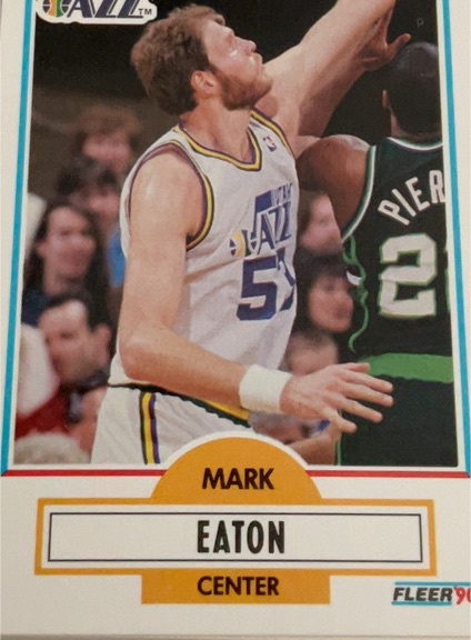 1990-91 Fleer #184 Mark Eaton Utah Jazz — front
