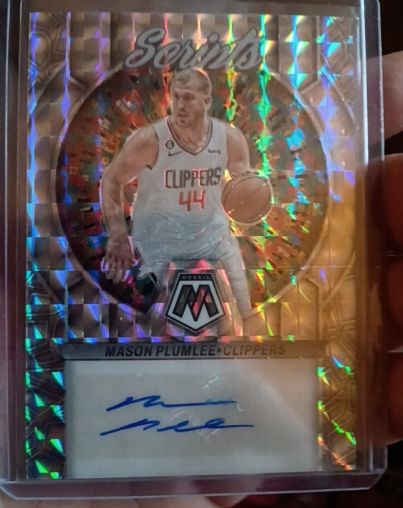 2023-24 Panini Mosaic Scripts #MS-PLU Mason Plumlee — front