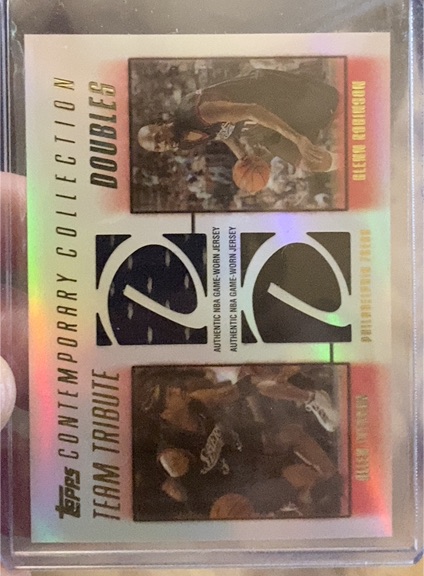 2003 Topps Contemporary Collection Team Tribute Doubles #TTD-AI Allen Iverson — front