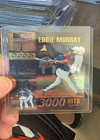 1995 Pinnacle #43 Eddie Murray Cleveland Indians 3000 Hits — front