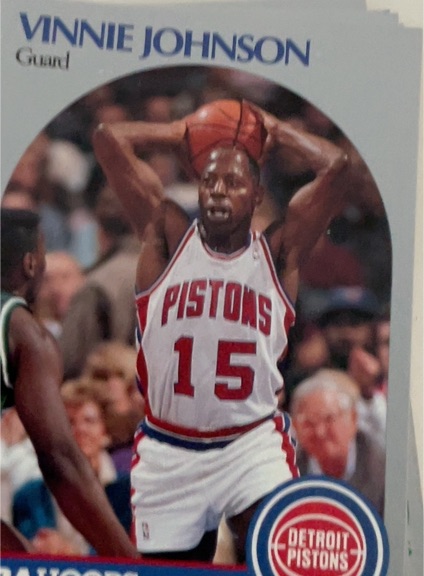 1990-91 Hoops #107 Vinnie Johnson — front