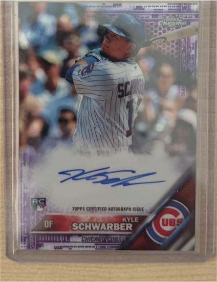 2024 Topps Chrome Kyle Schwarber Rookie Autograph — front