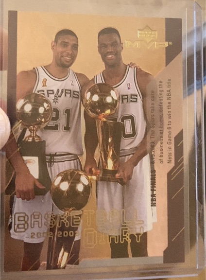 2003-04 Upper Deck MVP Basketball Diary #BD14 Tim Duncan & David Robinson — front