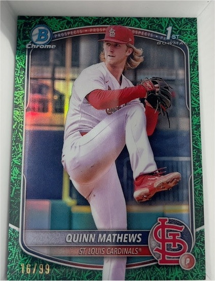 2025 Bowman Chrome Prospects #BCP-25 Quinn Mathews — front