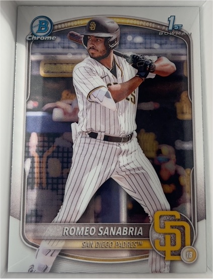 2025 Bowman Chrome Prospects #BCP-3 Romeo Sanabria — front