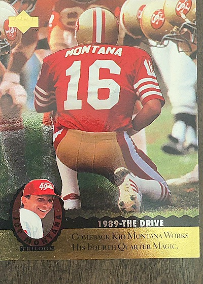 1995 Upper Deck Joe Montana Trilogy #MT9 Joe Montana — front