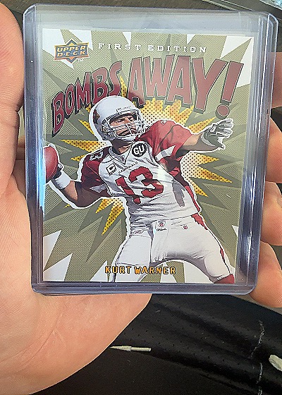 2009 Upper Deck First Edition #BA-1 Kurt Warner Bombs Away — front