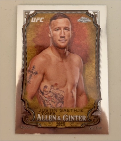 2025 Topps Chrome UFC Allen & Ginter #AAG-26 Justin Gaethje — front