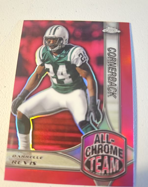 2024 Topps Chrome #ACT-20 Darrelle Revis All Chrome Team Pink Refractor — front