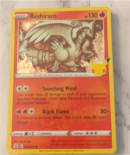 2021 Pokémon Celebrations #002 Reshiram — front
