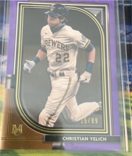 2021 Topps Museum Collection Amethyst #47 Christian Yelich — front