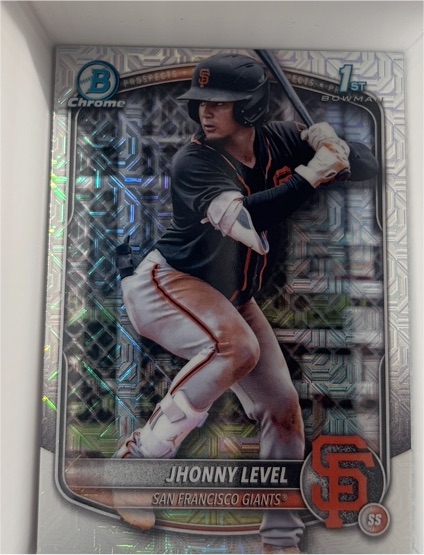 2025 Bowman Chrome Prospects #BCP-147 Jhonny Level — front