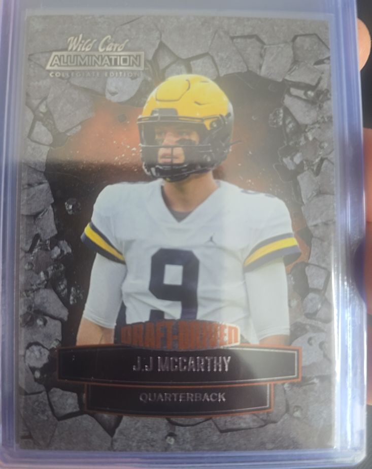 2021 Wild Card Alumination Collegiate Edition Draft Driven #ANDD-18 J.J. McCarthy — front