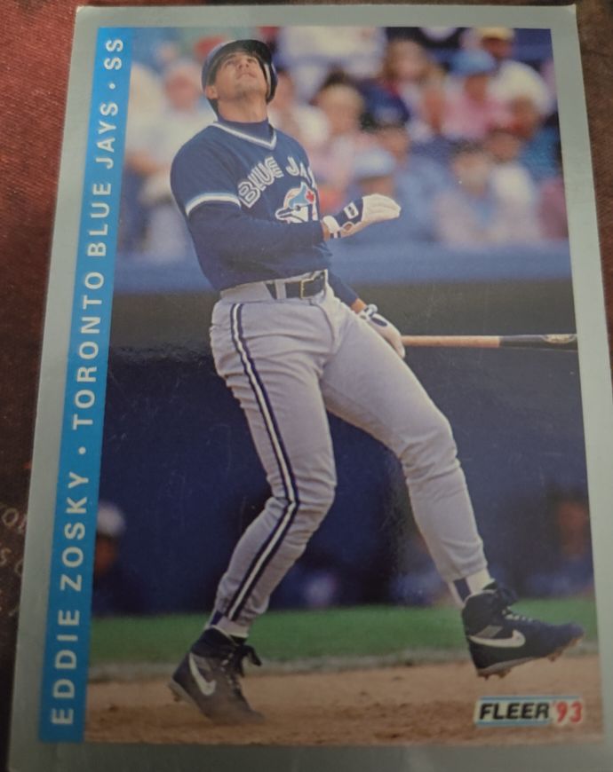1993 Fleer #703 Eddie Zosky Toronto Blue Jays — front