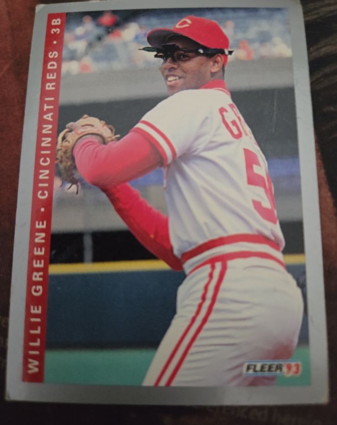 1993 Fleer #34 Willie Greene — front