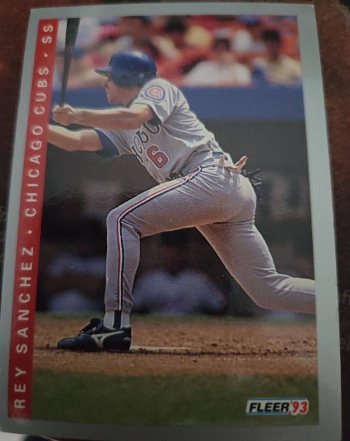 1993 Fleer #24 Rey Sanchez — front