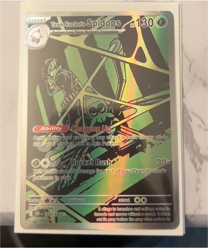 2023 Pokémon Sv10: Destined Rivals #187 Team Rocket's Spidops — front