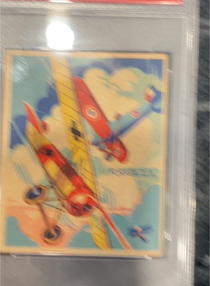 1938 Gum Inc. Horrors of War #113 Franco's Planes Strafe Barcelona by Night — front