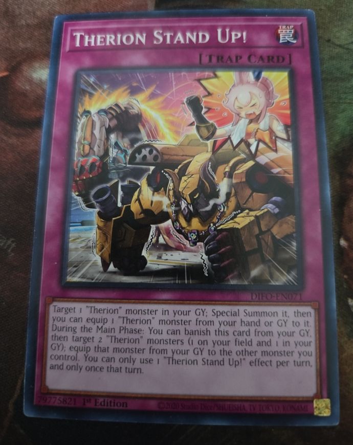 2020 Yu-Gi-Oh! DIFO-EN071 Therion Stand Up! — front