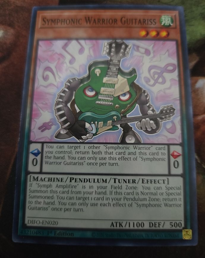 2022 Yu-Gi-Oh! Dimension Force #DIFO-EN020 Symphonic Warrior Guitariss — front