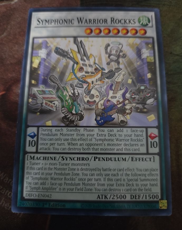 2020 Yu-Gi-Oh! DIFO-EN042 Symphonic Warrior Rockks — front