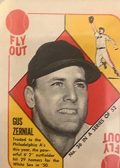 1951 Topps Red Back #36 Gus Zernial — front
