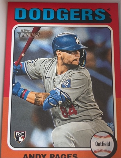 2024 Topps Heritage High Number #696 Andy Pages — front