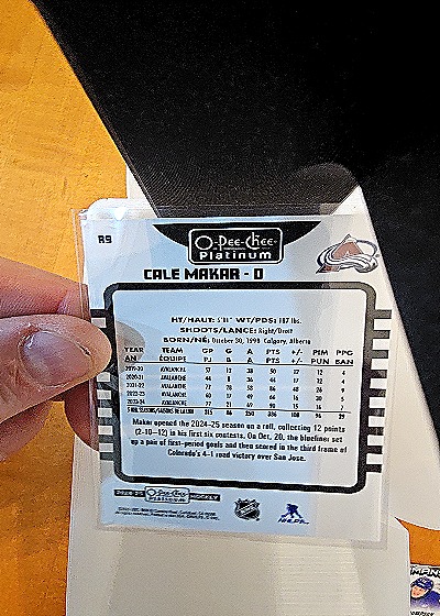 2023-24 O-Pee-Chee Platinum #R9 Cale Makar — back
