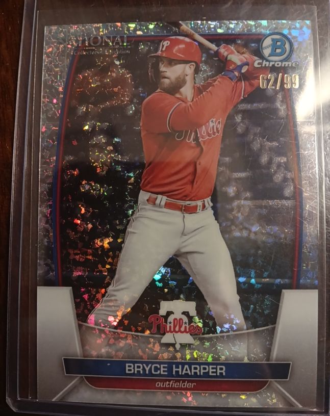 2023 Bowman Chrome #24 Bryce Harper Mojo Refractor — front